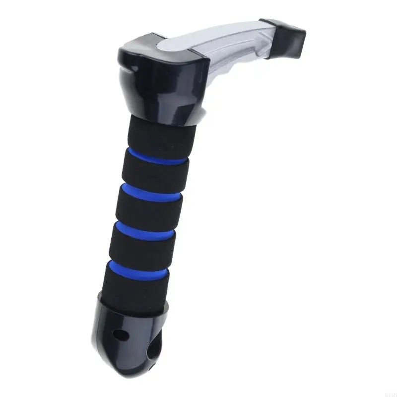 Blue 3 - in - 1 Car Door Assist for Elderly with Window Breaker & Seatbelt Cutter - Assisted Exit