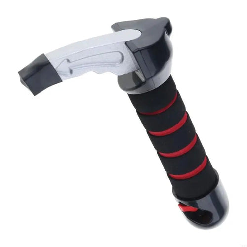 Red 3 - in - 1 Car Door Assist for Elderly with Window Breaker & Seatbelt Cutter - Assisted Exit