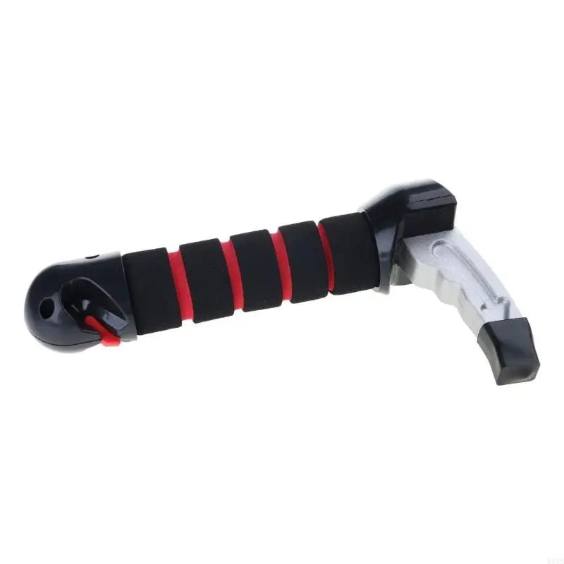 Red 3 - in - 1 Car Door Assist for Elderly with Window Breaker & Seatbelt Cutter - Assisted Exit