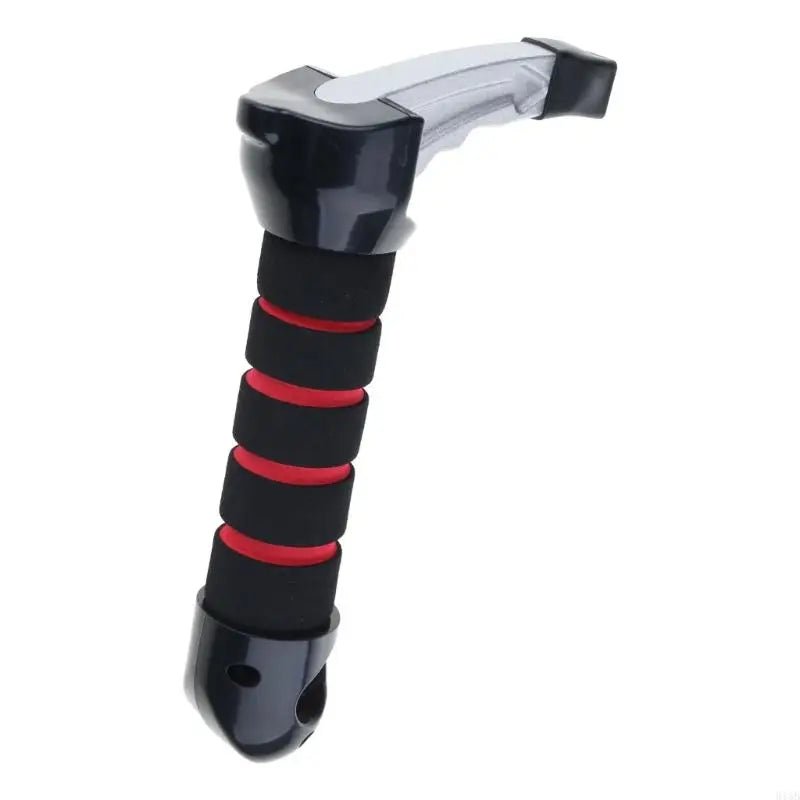 Red 3 - in - 1 Car Door Assist for Elderly with Window Breaker & Seatbelt Cutter - Assisted Exit